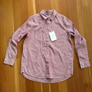 Brand new sold out The Great “Campus Shirt” red stripe poplin